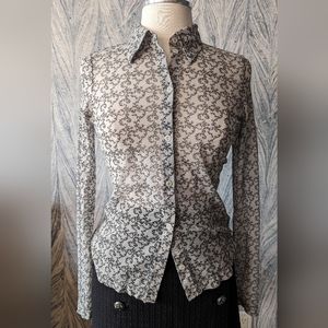 vintage Mexx mesh collared blouse